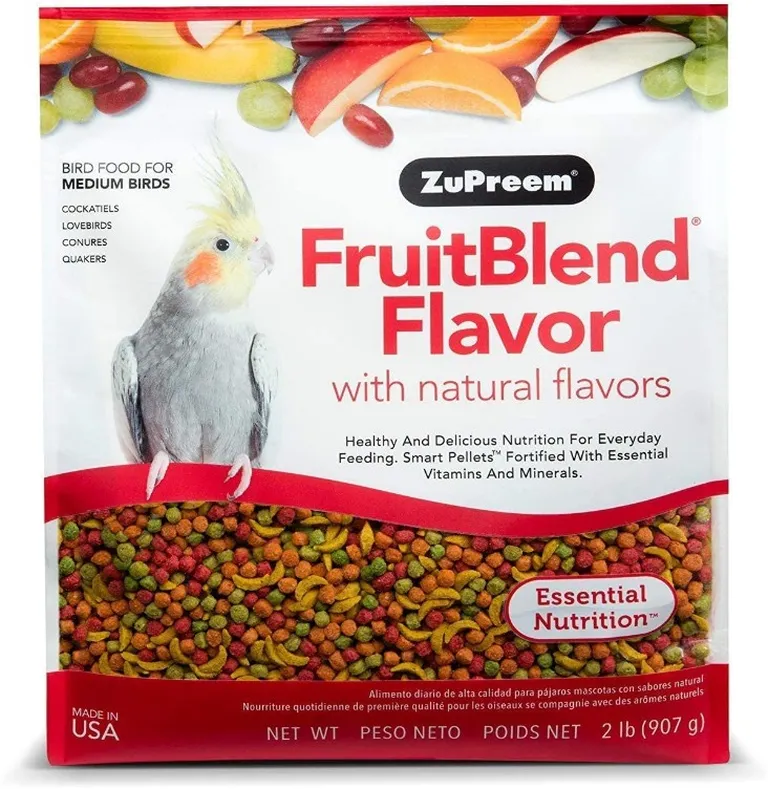 ZuPreem FruitBlend Flavor with Natural Flavors Bird Food for Medium Birds Photo 1