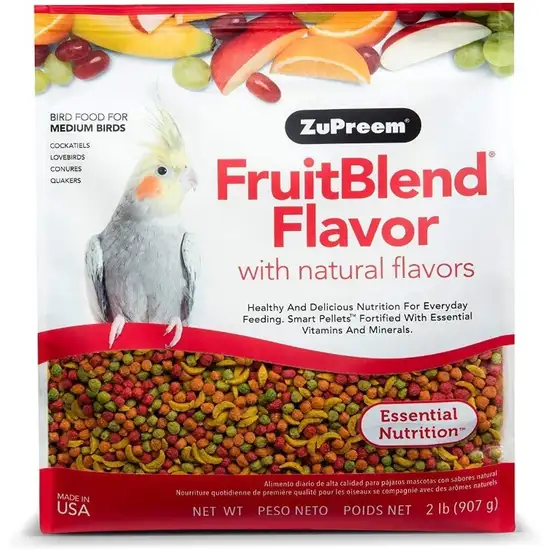 ZuPreem FruitBlend Flavor with Natural Flavors Bird Food for Medium Birds Photo 1