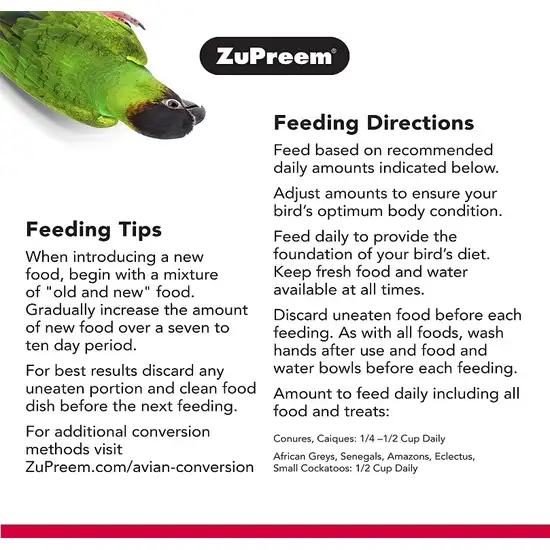 ZuPreem FruitBlend Flavor with Natural Flavors Bird Food for Parrots and Conures Photo 2