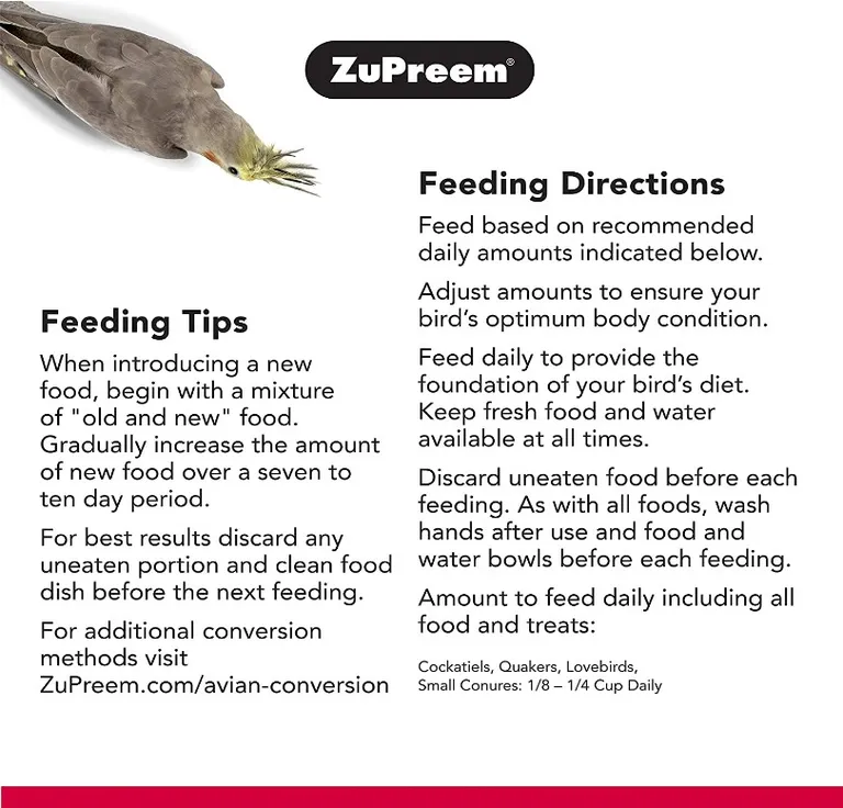 ZuPreem Natural with Added Vitamins, Minerals, Amino Acids Bird Food for Medium Birds Photo 2