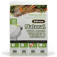 Photo of ZuPreem Natural with Added Vitamins, Minerals, Amino Acids Bird Food for Parrots and Conures