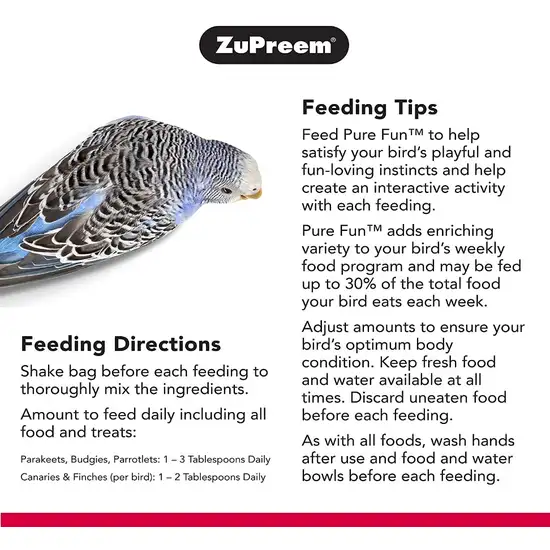 ZuPreem Pure Fun Enriching Variety Seed for Small Birds Photo 2