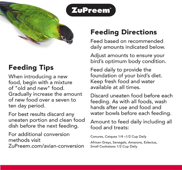 ZuPreem Smart Selects Bird Food for Parrots and Conures Photo 2
