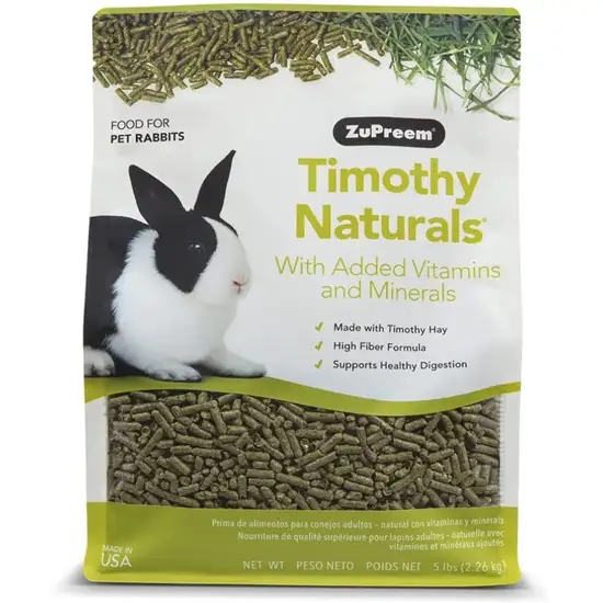 ZuPreem Timothy Naturals with Added Vitamins and Minerals Rabbit Food Photo 1
