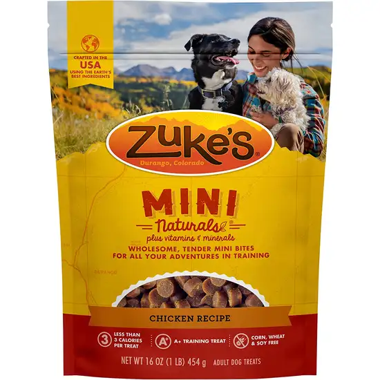Zukes Mini Naturals Dog Treats Chicken Recipe Photo 1