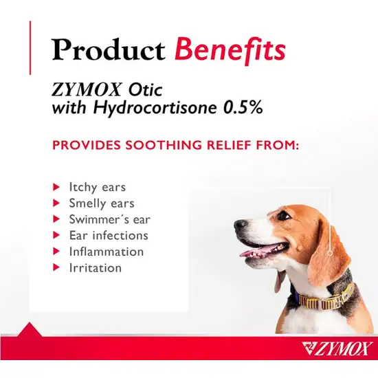 Zymox Enzymatic Ear Solution with Hydrocortisone for Dog and Cat Photo 2