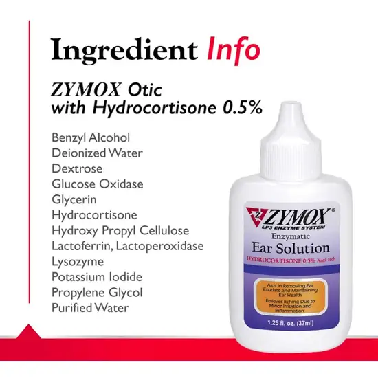 Zymox Enzymatic Ear Solution with Hydrocortisone for Dog and Cat Photo 5