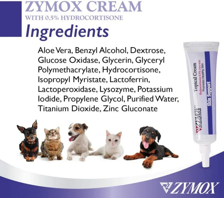 Zymox Skin Support Topical Cream with Hydrocortisone for Dogs and Cats Photo 4