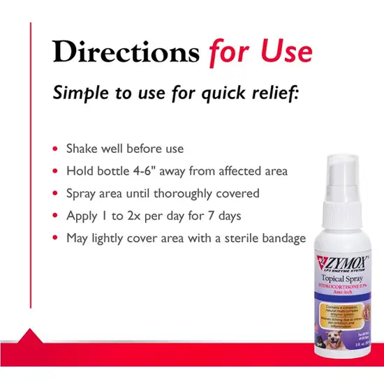 Zymox Topical Spray with Hydrocortisone for Dogs and Cats Photo 6