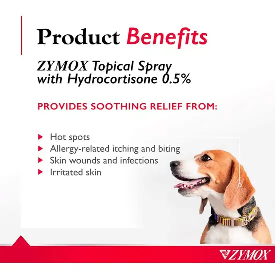 Zymox Topical Spray with Hydrocortisone for Dogs and Cats Photo 2